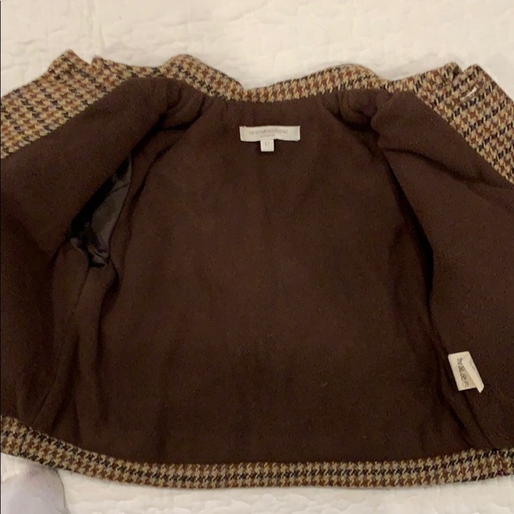 Caramel Baby & Child London Tweed & Lambswool Coat - Picture 4 of 6